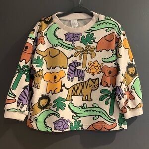 H&M sweatshirt animal print size 2T